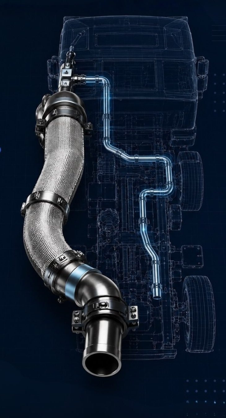 Conjunto tubular isolado integrado a um sistema veicular
